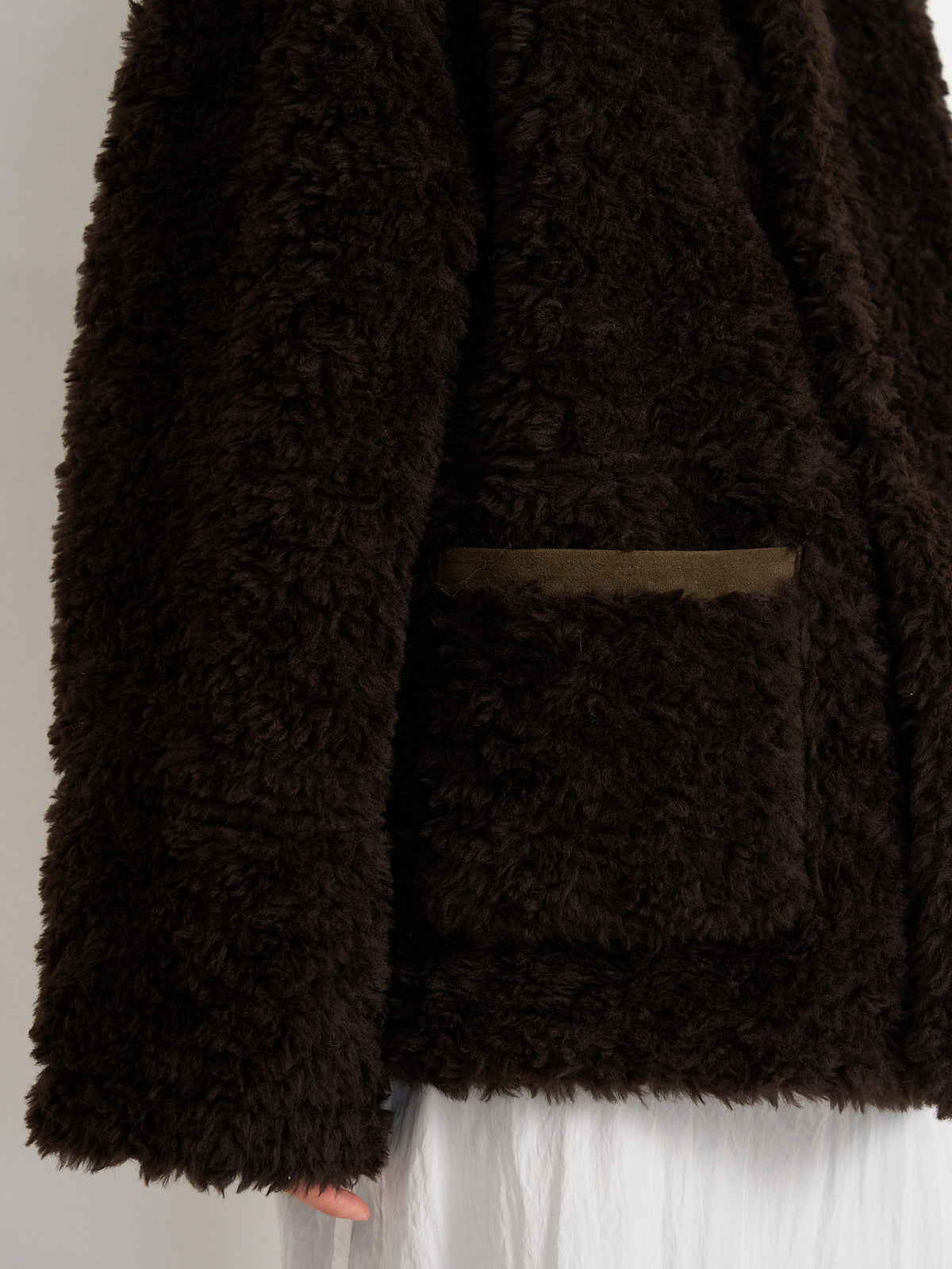 reversible mouton jacket