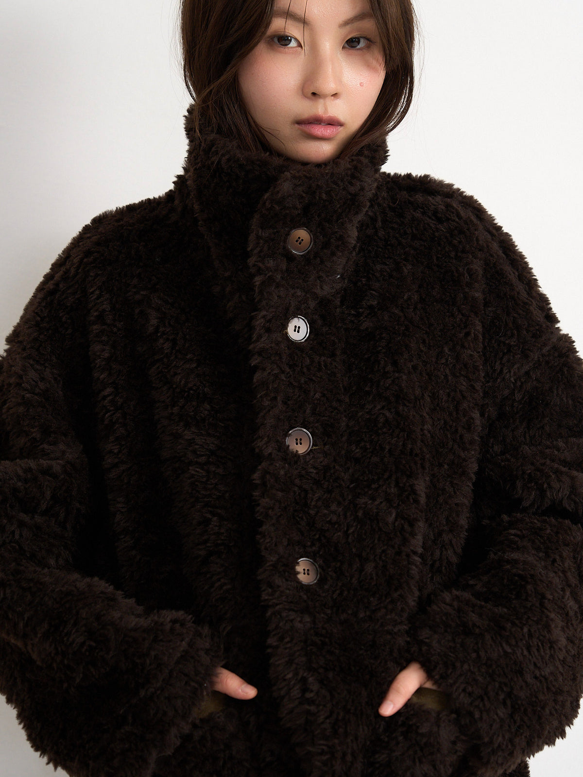 reversible mouton jacket