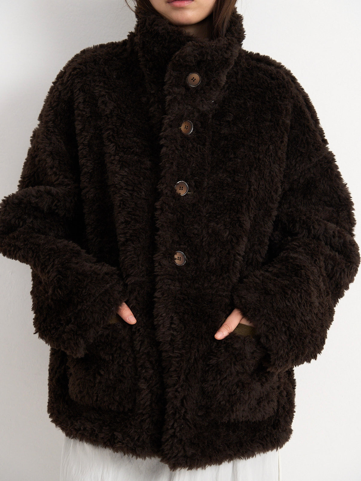 reversible mouton jacket