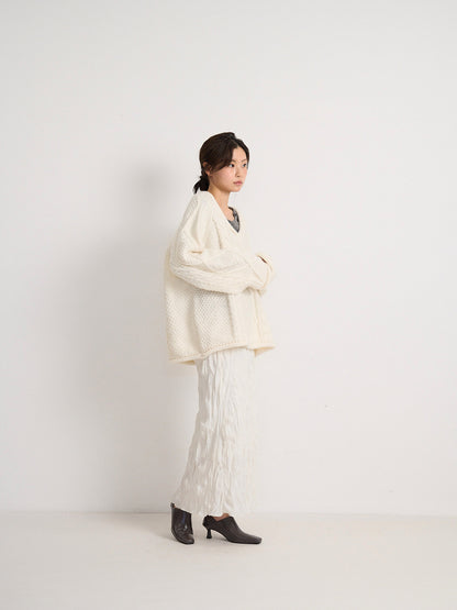 crinkle long skirt