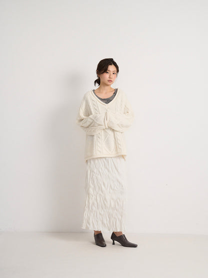 crinkle long skirt