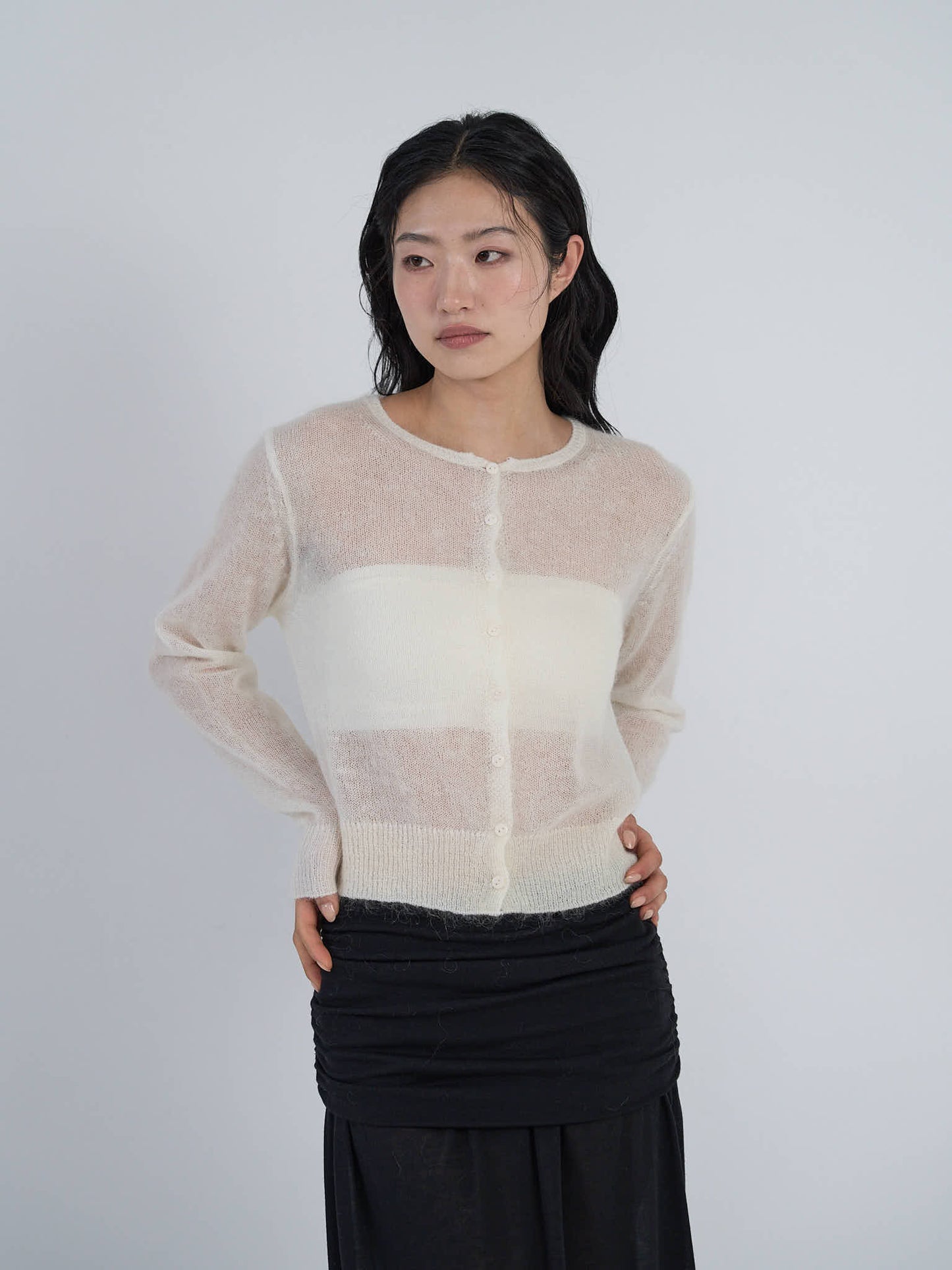 sheer cardigan