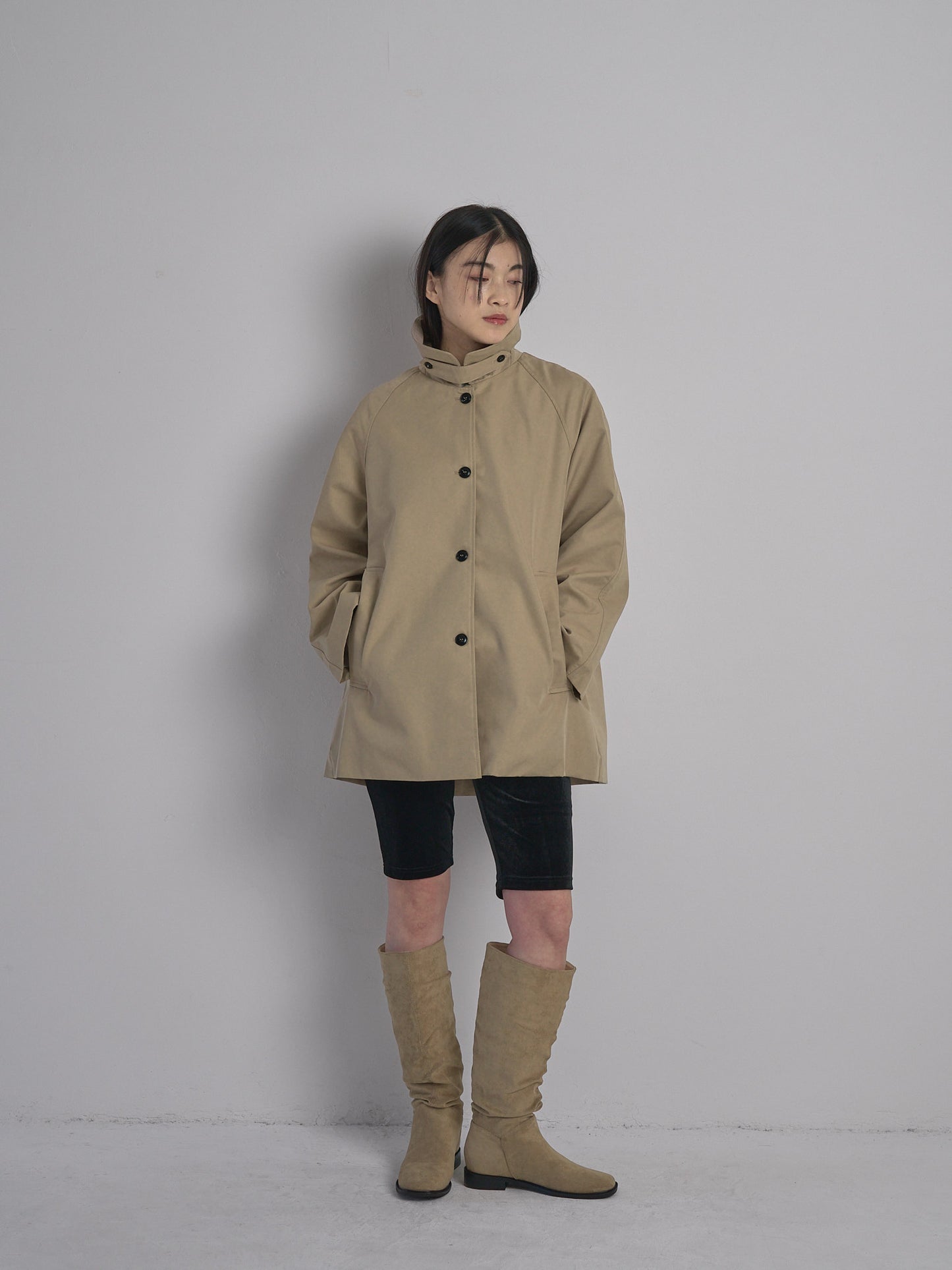 suede shirring boots