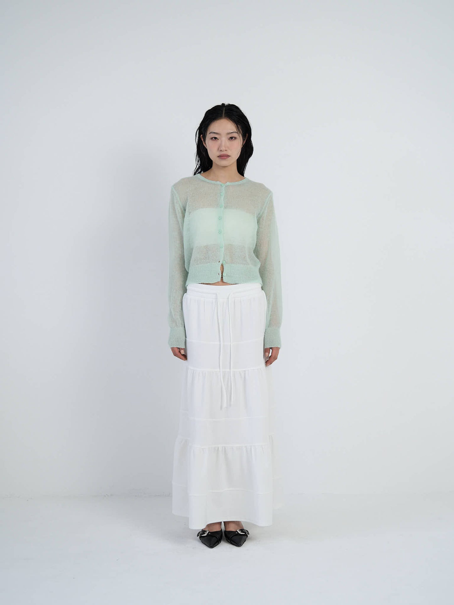 tiered maxi skirt