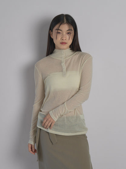 rib high neck top