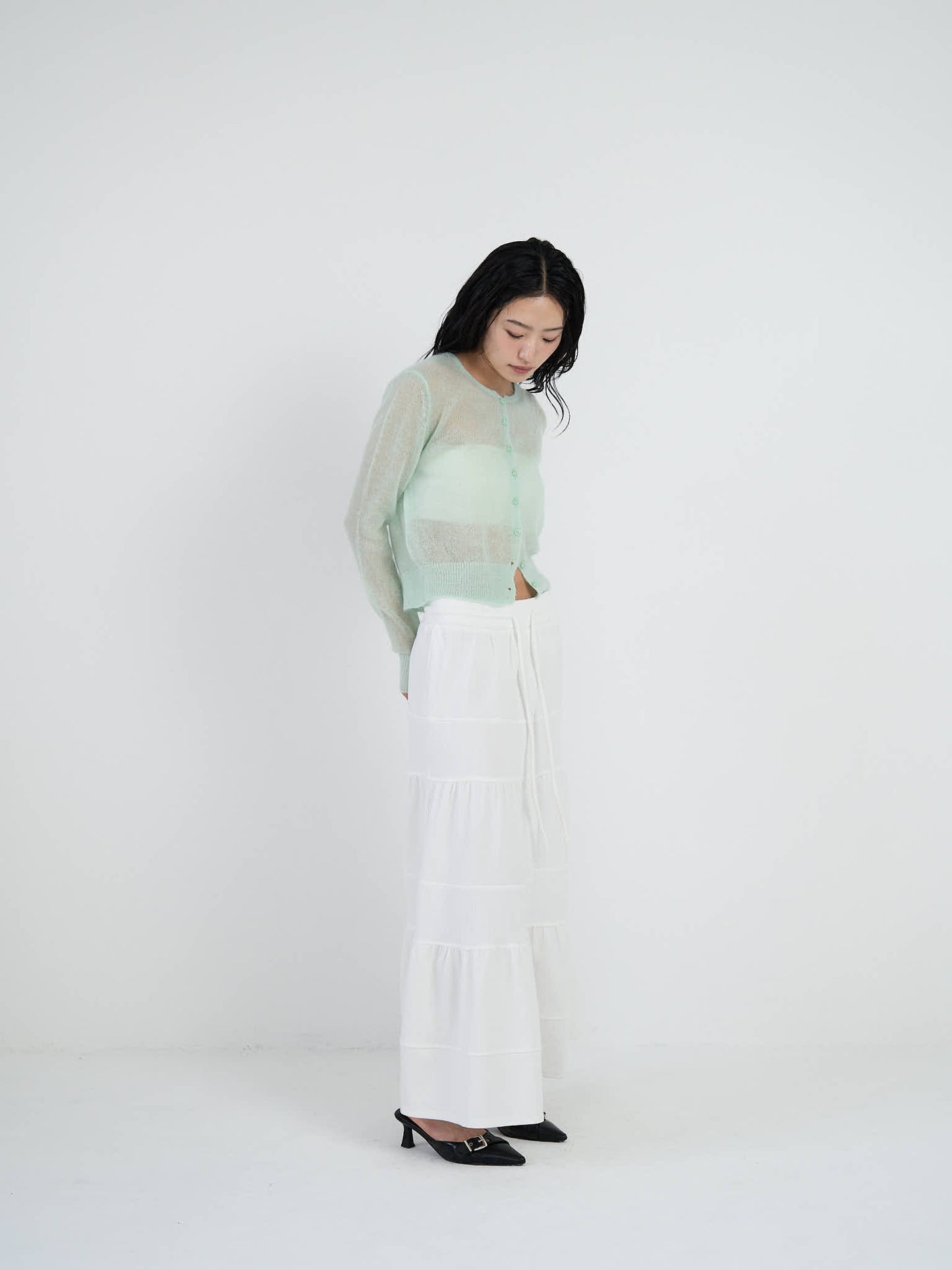 tiered maxi skirt
