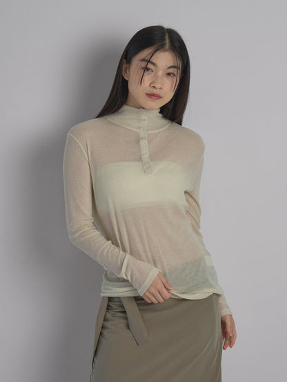 rib high neck top