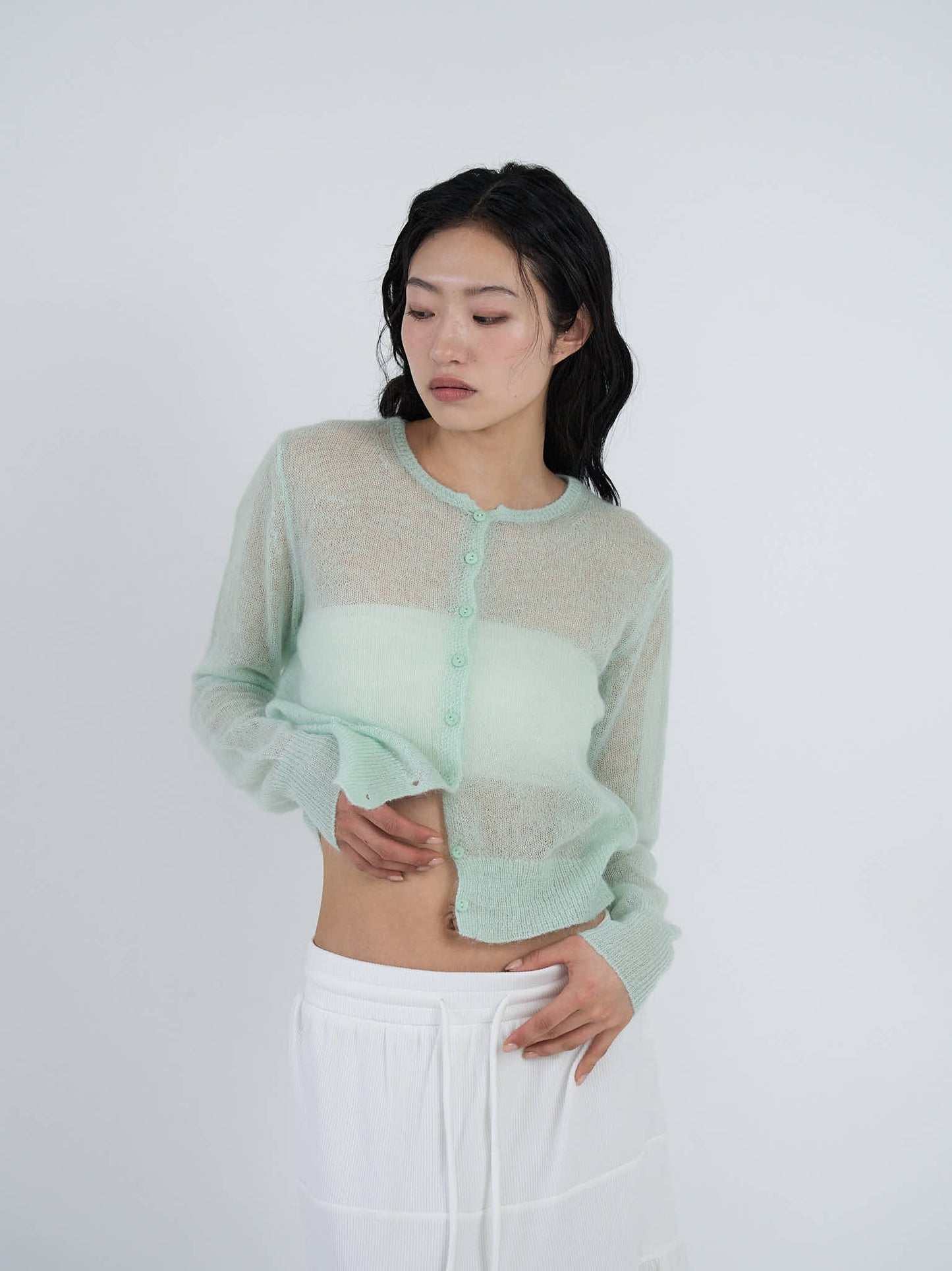 sheer cardigan