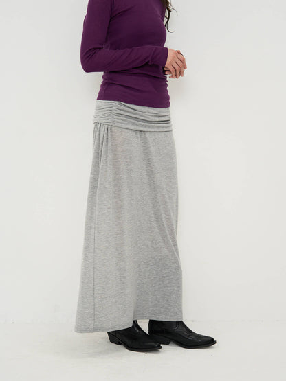 draped maxi skirt