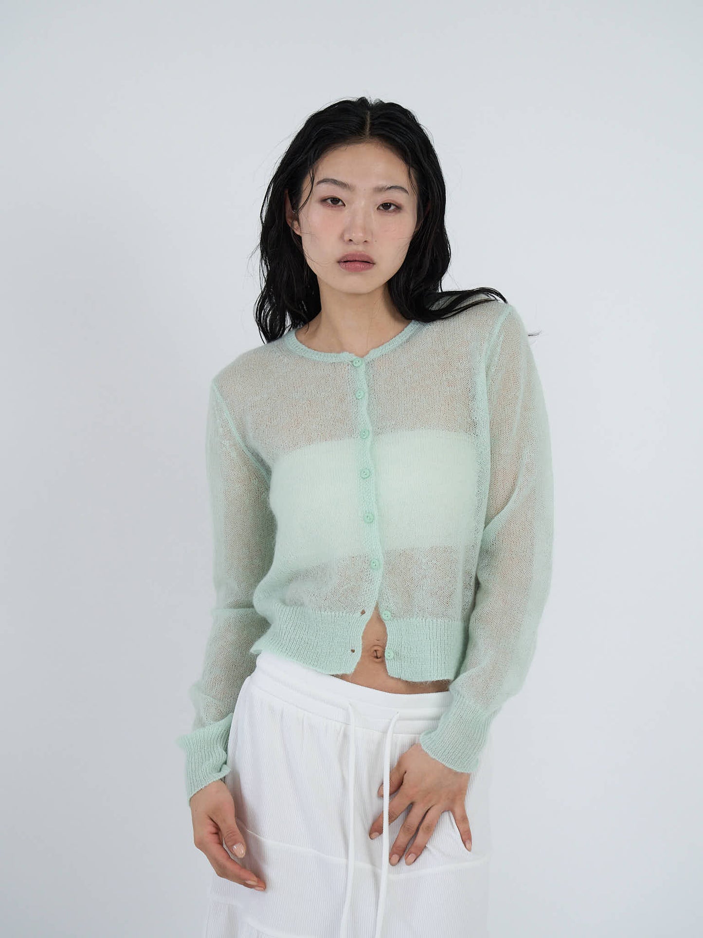 sheer cardigan