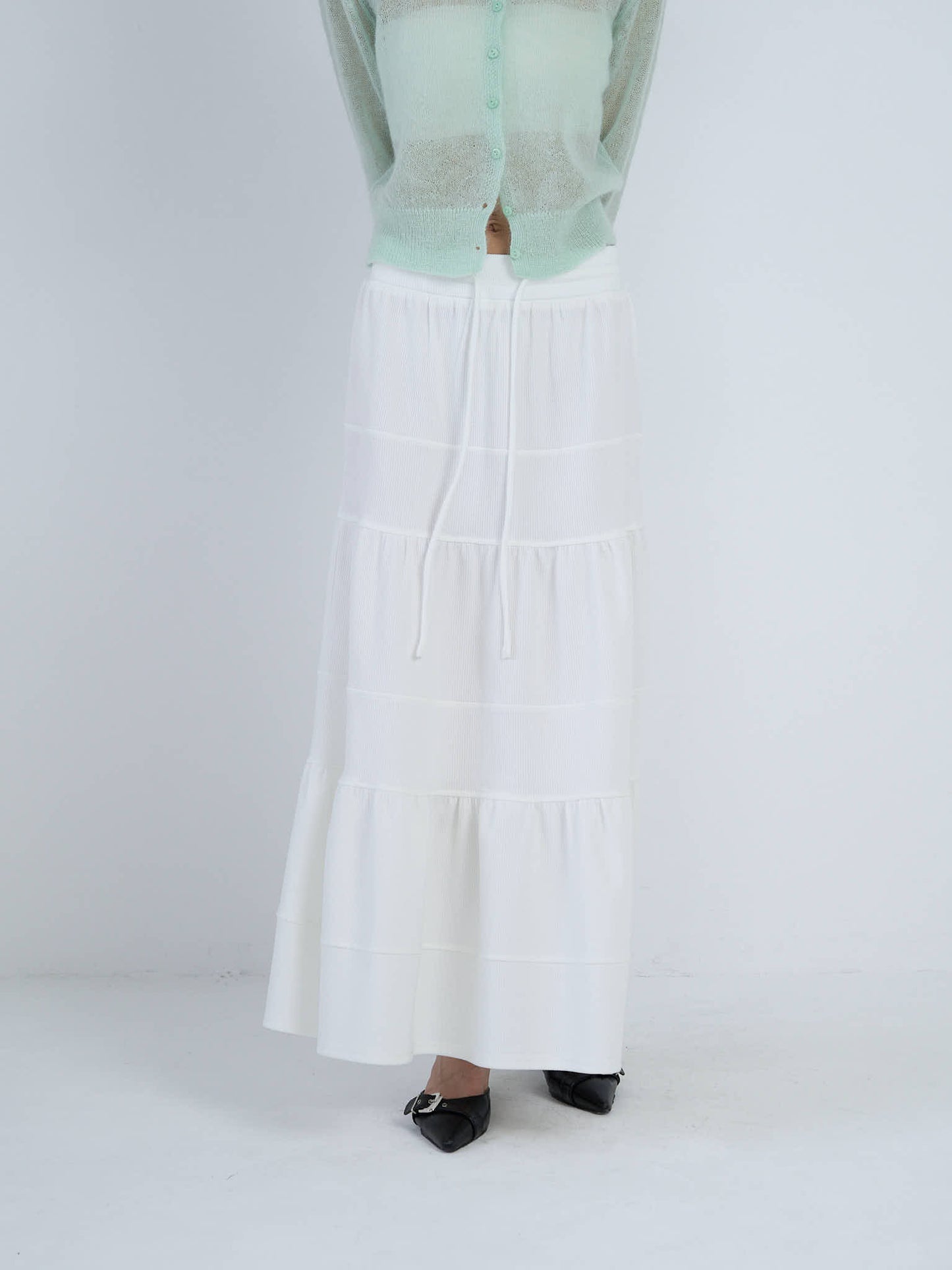 tiered maxi skirt