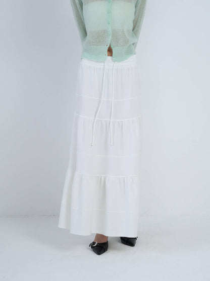 tiered maxi skirt