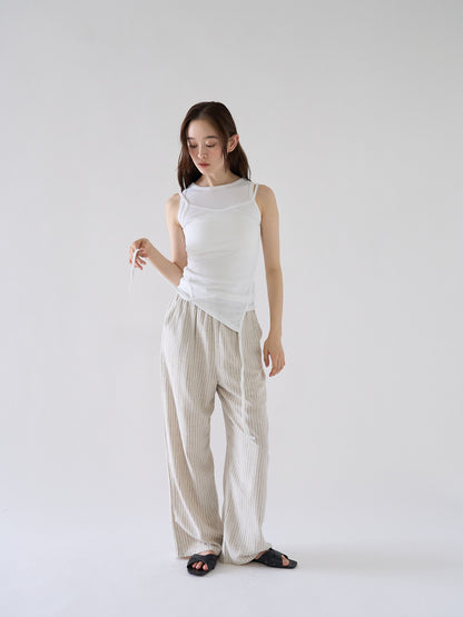 stripe linen pants