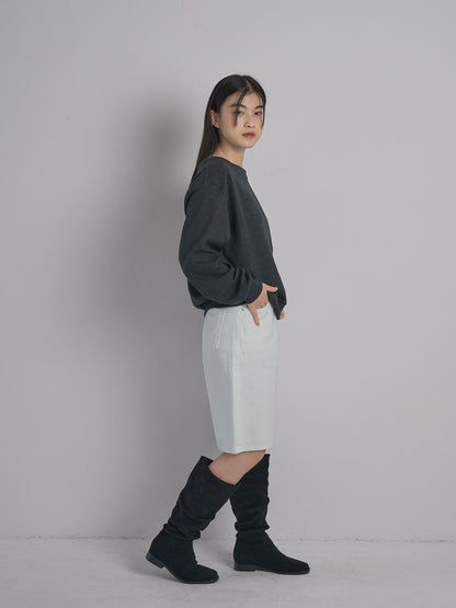suede shirring boots