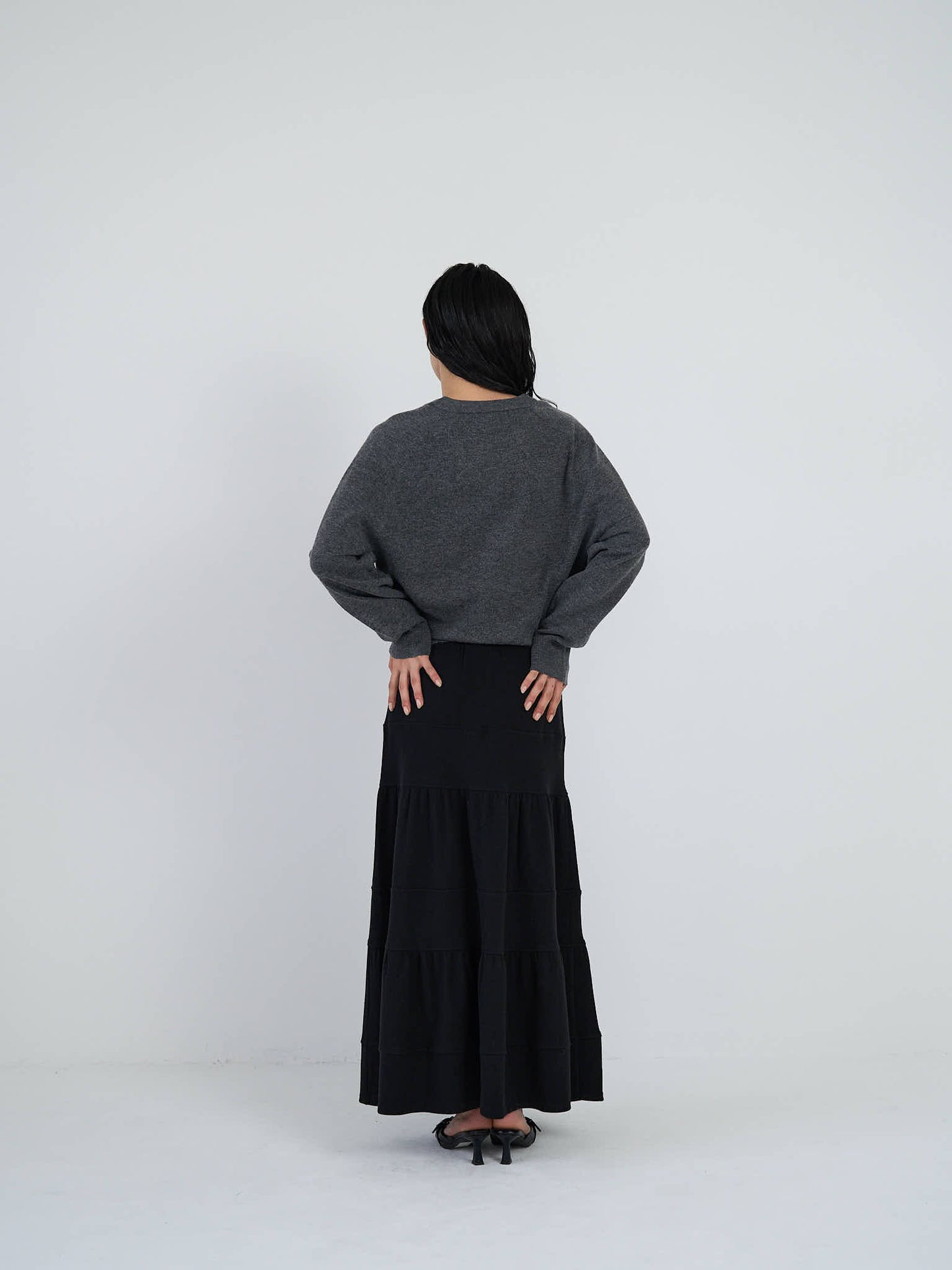 tiered maxi skirt