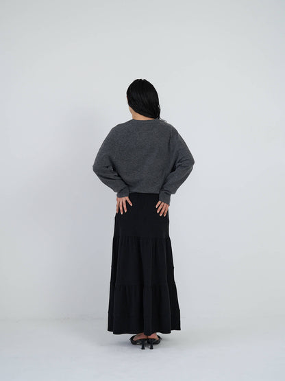 tiered maxi skirt