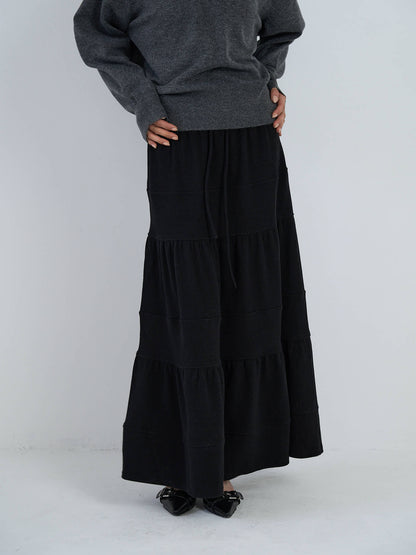 tiered maxi skirt