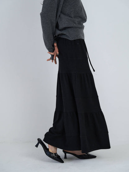 tiered maxi skirt