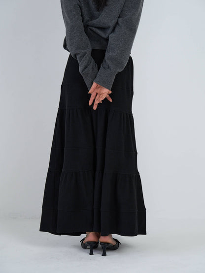 tiered maxi skirt