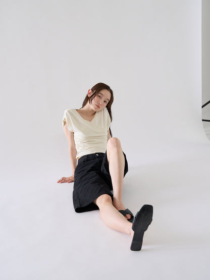 loose cotton half pants