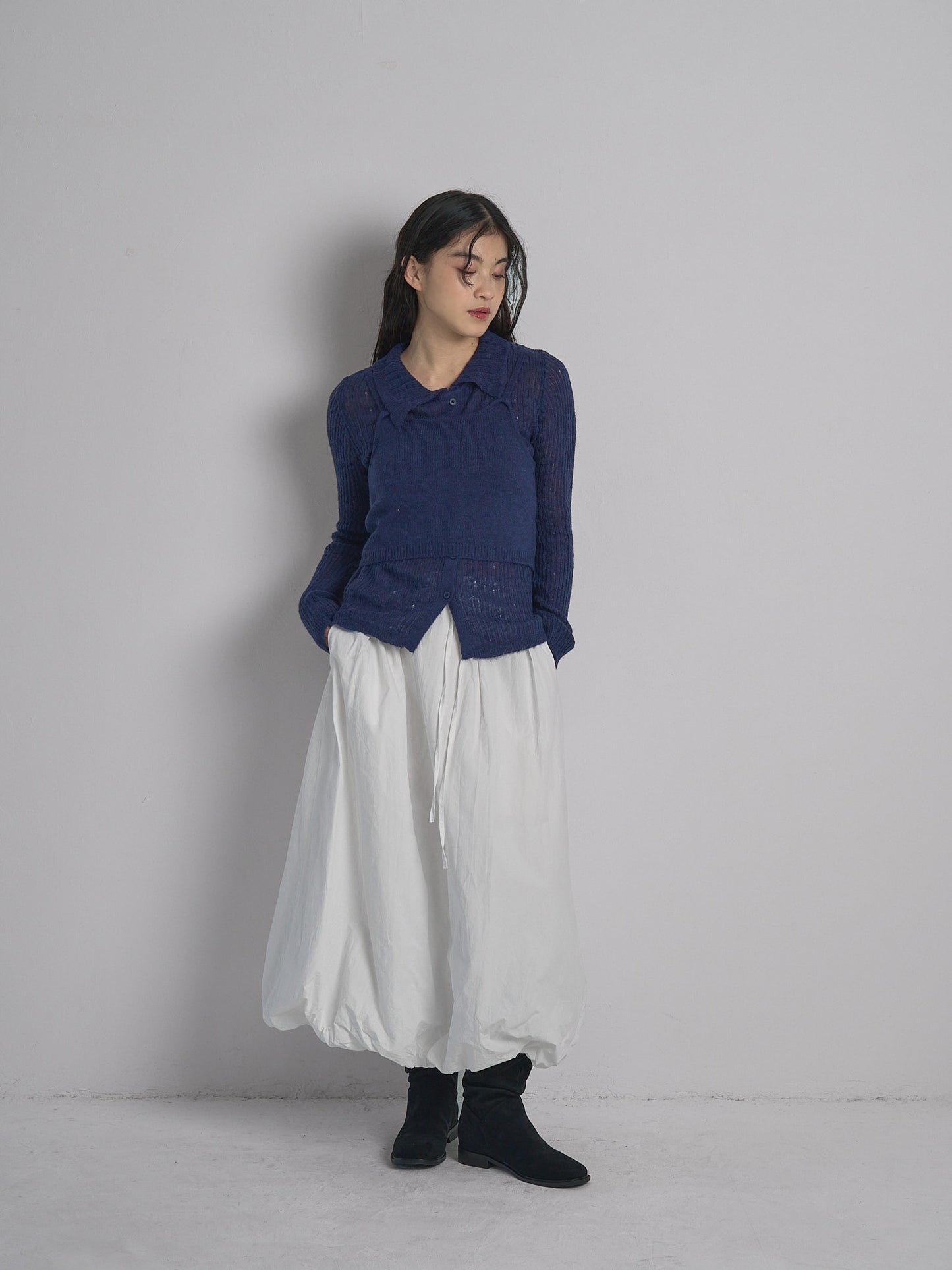 bustier set rib knit