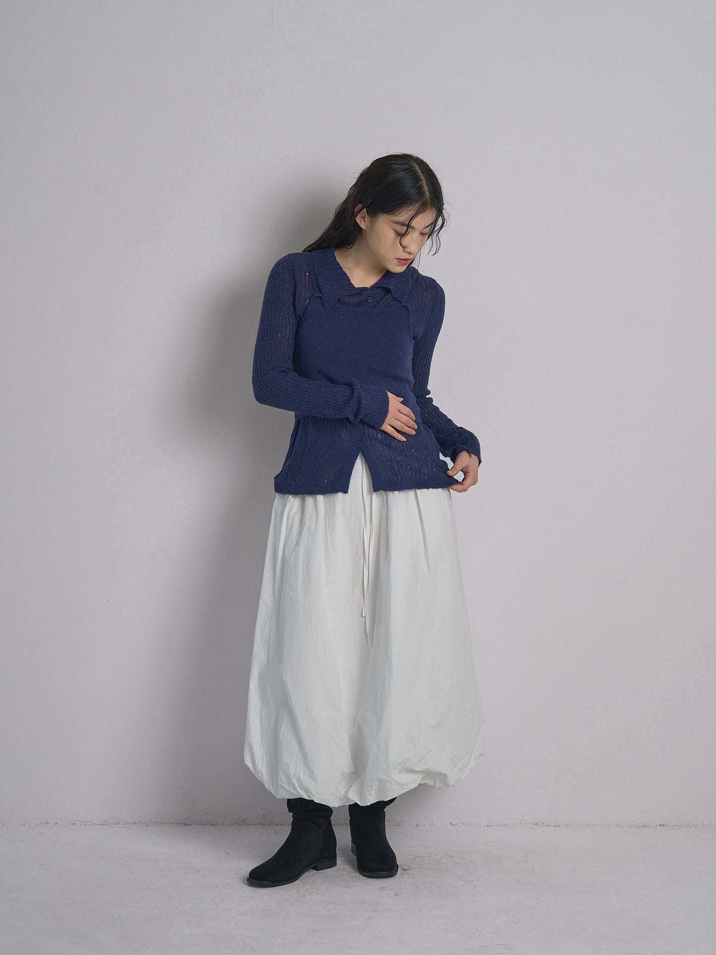 bustier set rib knit