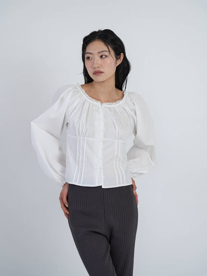 lace button blouse