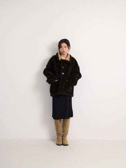 reversible mouton jacket