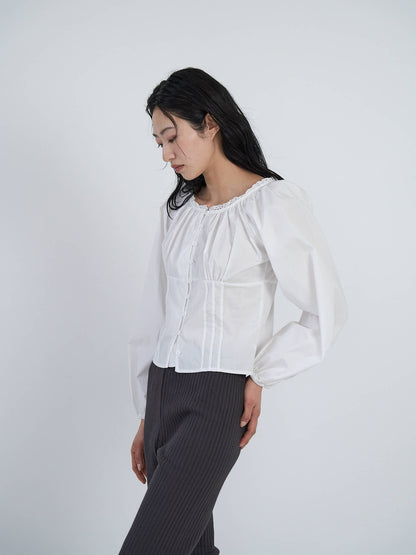 lace button blouse