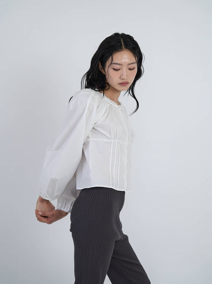 lace button blouse