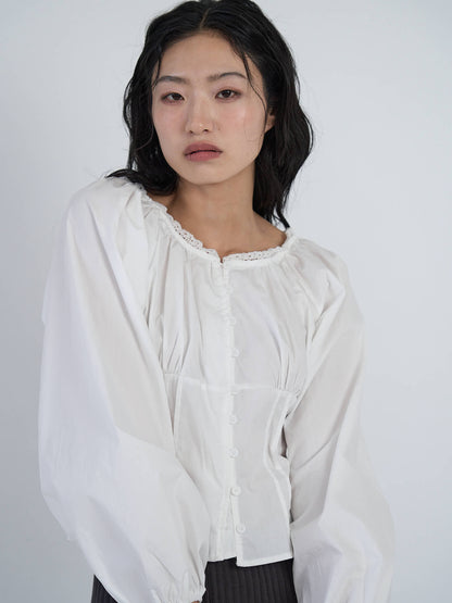 lace button blouse