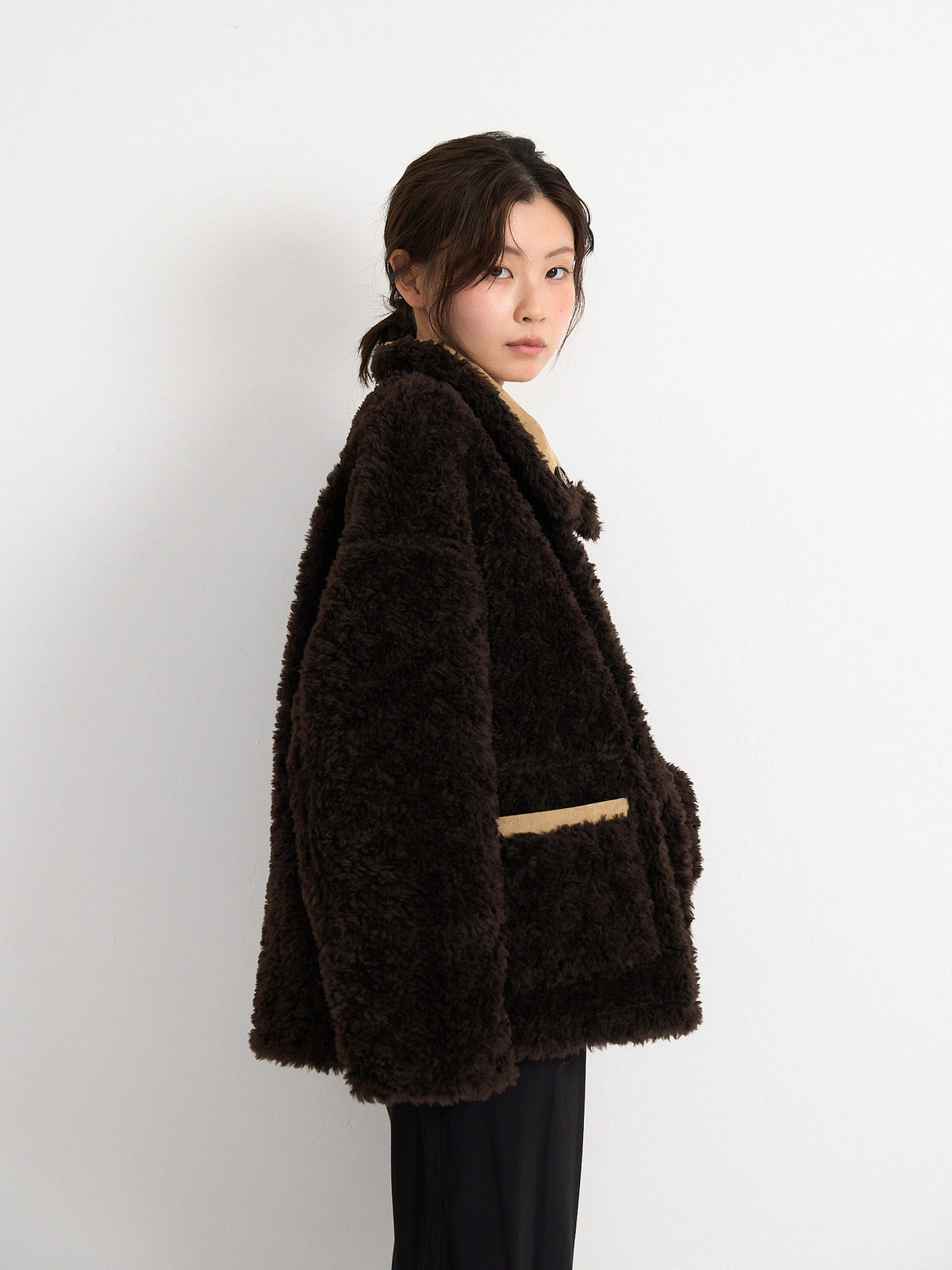 reversible mouton jacket