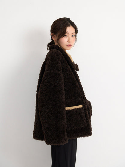 reversible mouton jacket