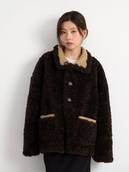 reversible mouton jacket