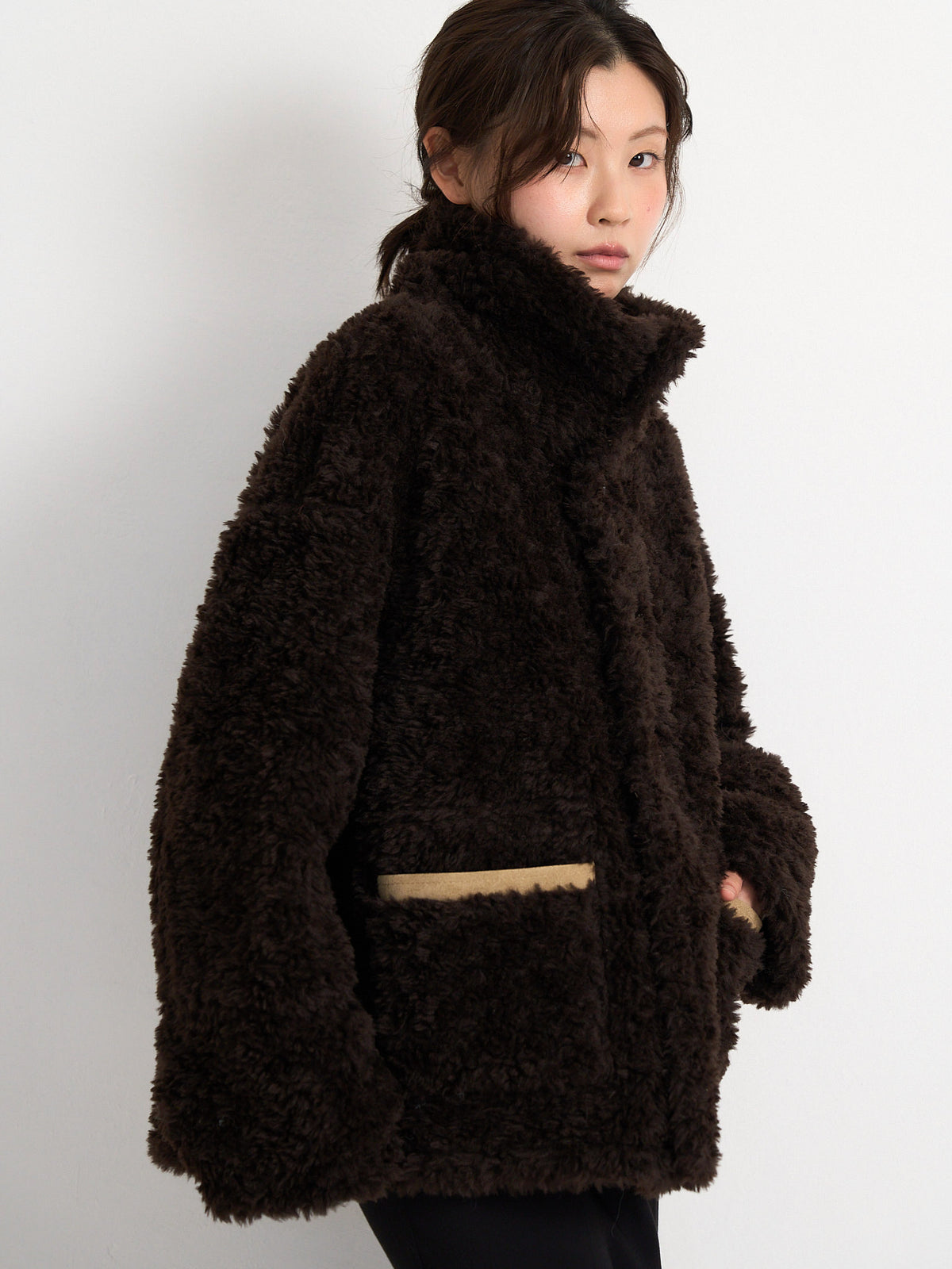 reversible mouton jacket