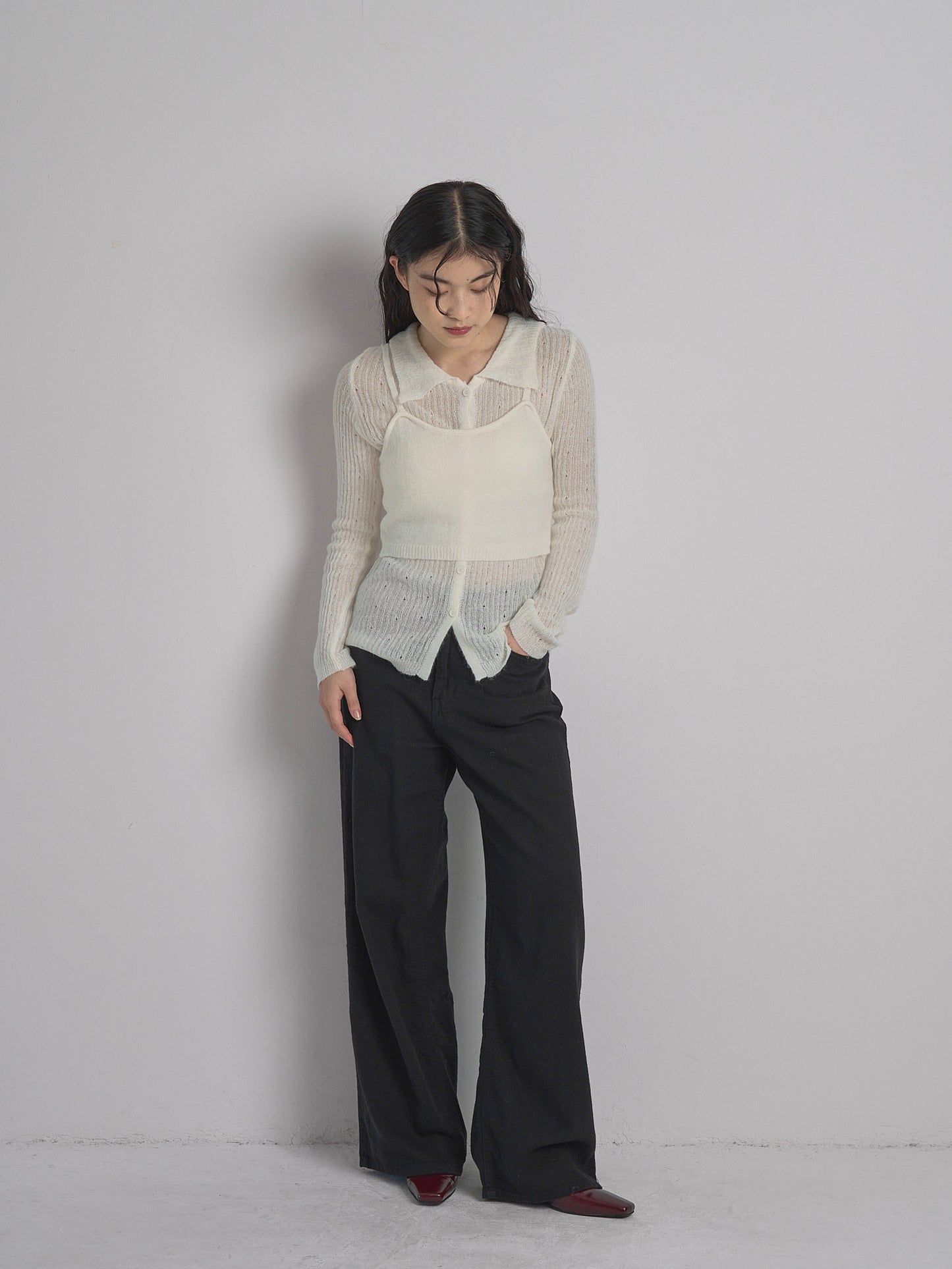 bustier set rib knit