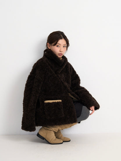 reversible mouton jacket