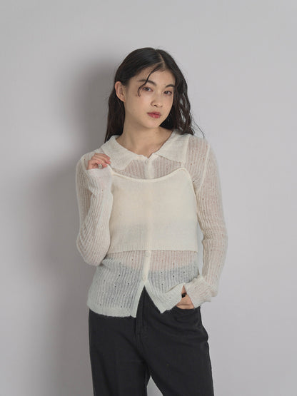 bustier set rib knit