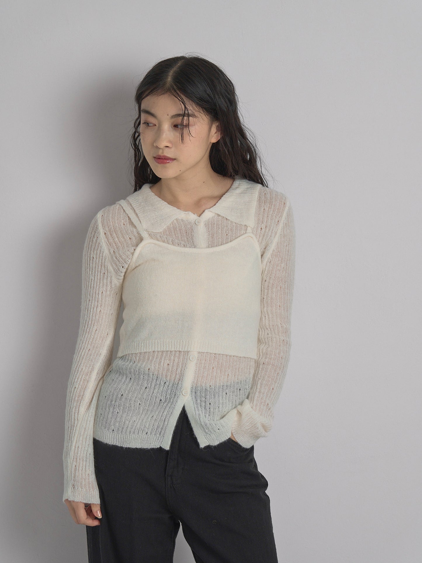 bustier set rib knit