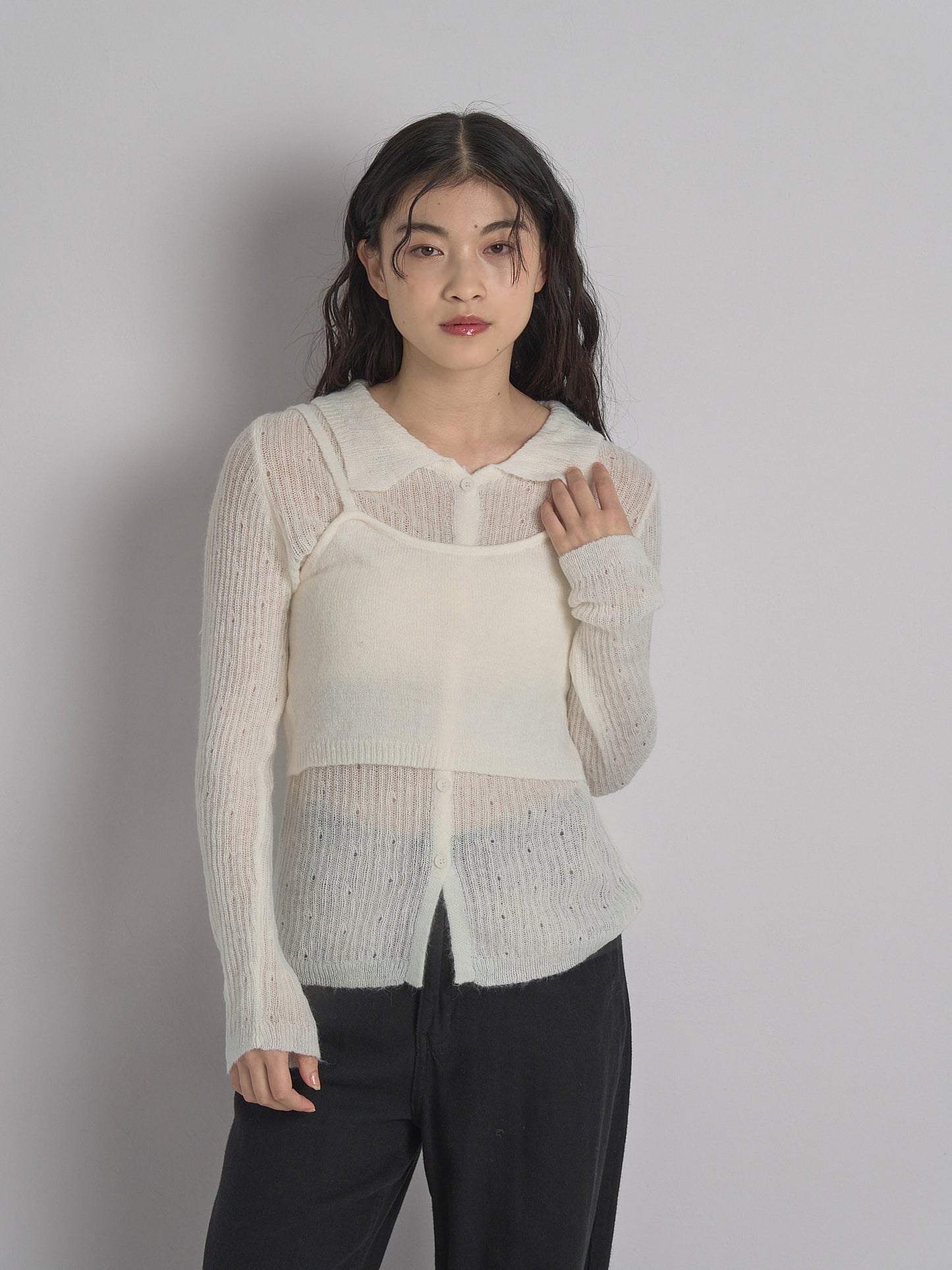 bustier set rib knit