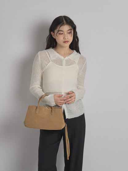 bustier set rib knit