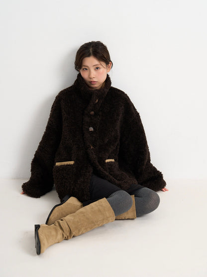 reversible mouton jacket