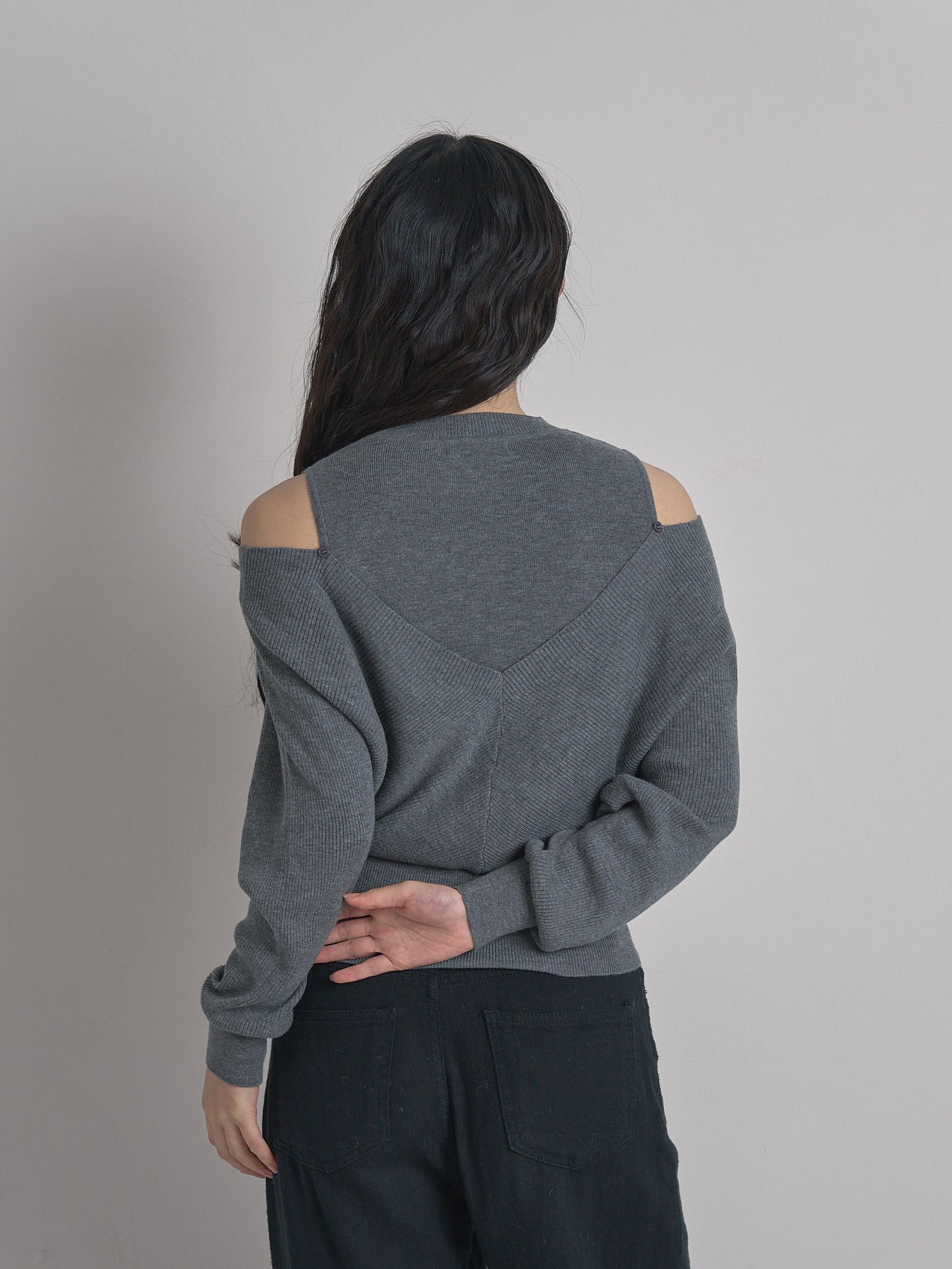 cross shoulder knit