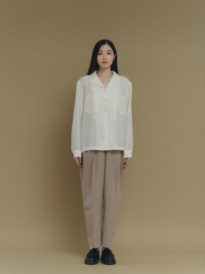 wide tucked pants
