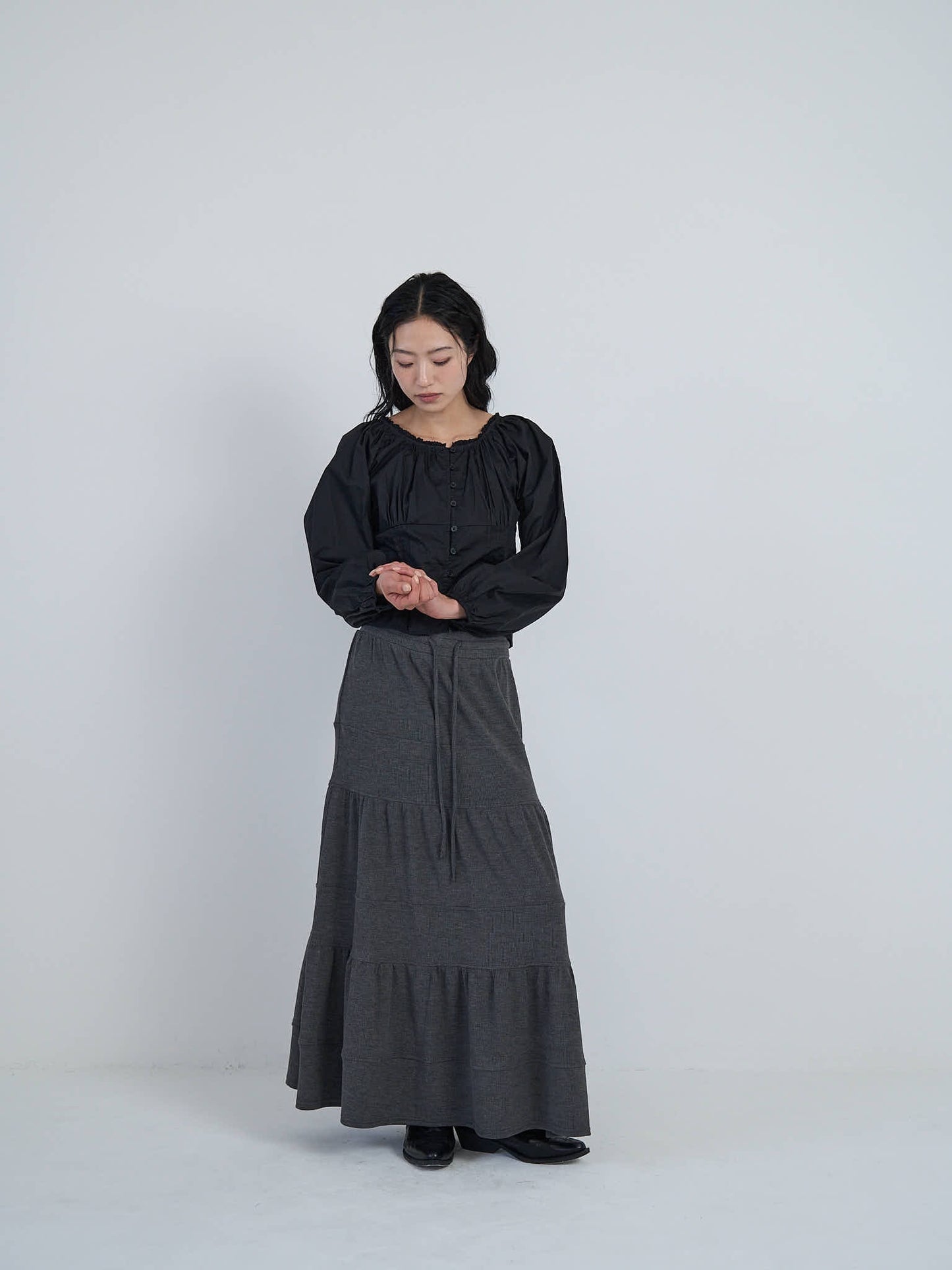 lace button blouse