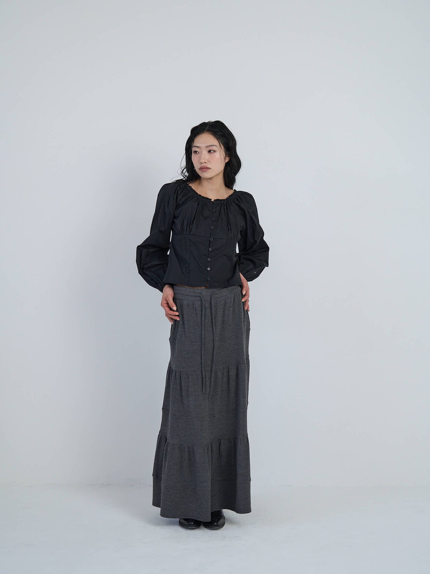 lace button blouse