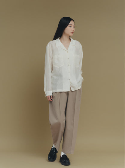 wide tucked pants