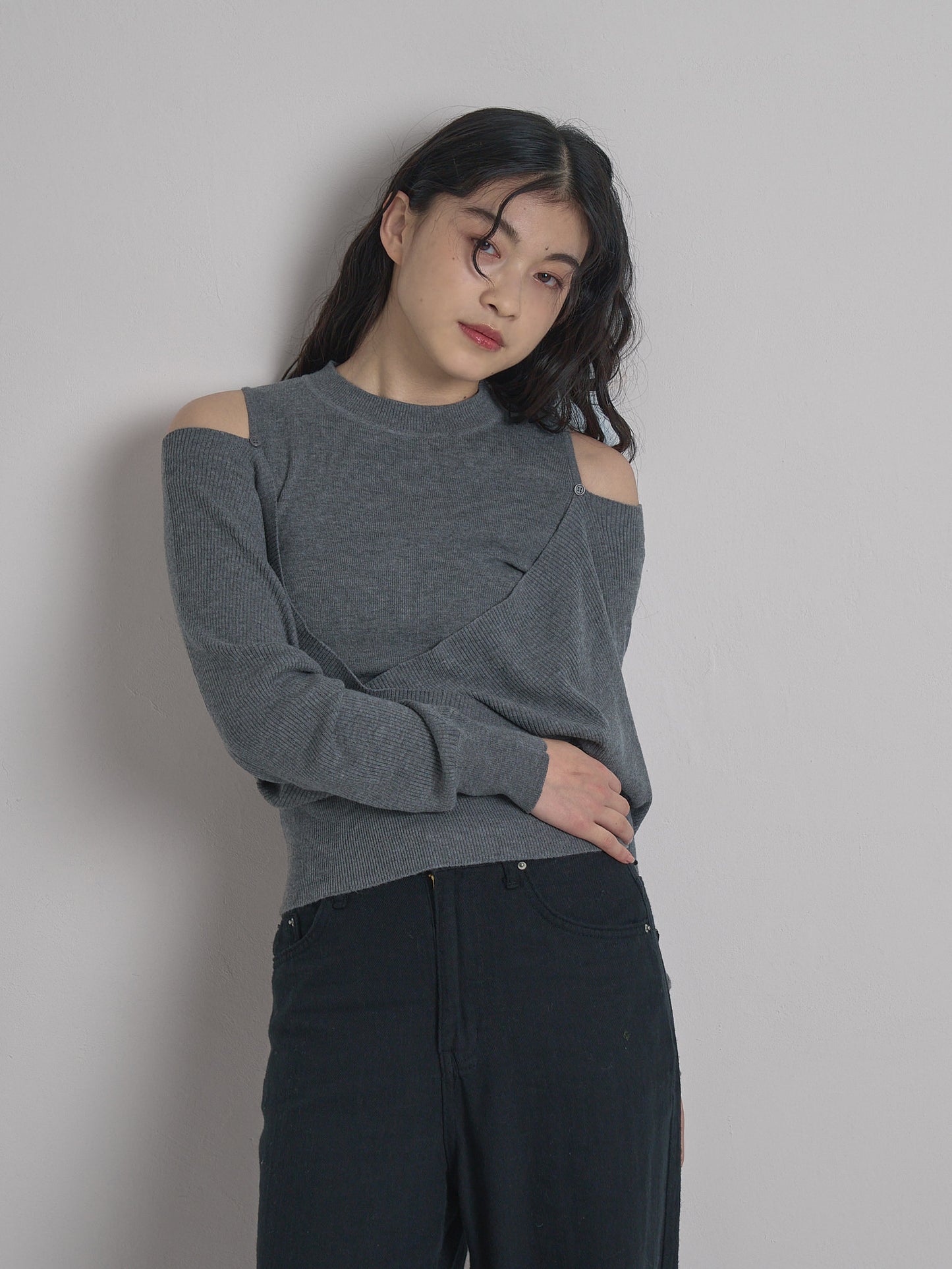 cross shoulder knit