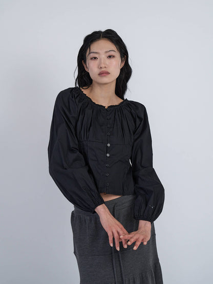 lace button blouse