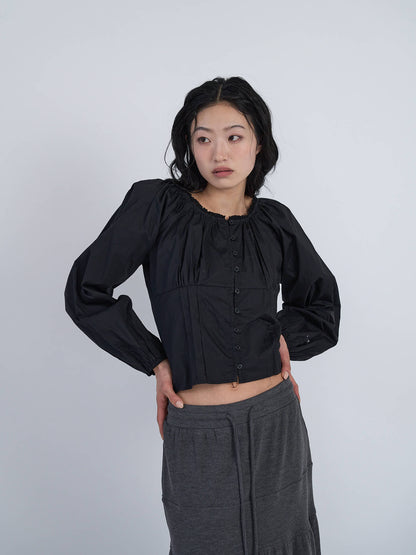 lace button blouse